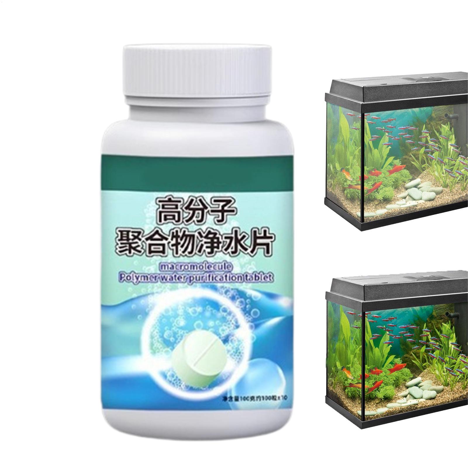 Aquarium Fish Medicine - 魚の水槽藻類除去剤、水槽浄化タブレット、噴水、ベタ、エビ、カメ、家庭用室内水槽用浄水剤