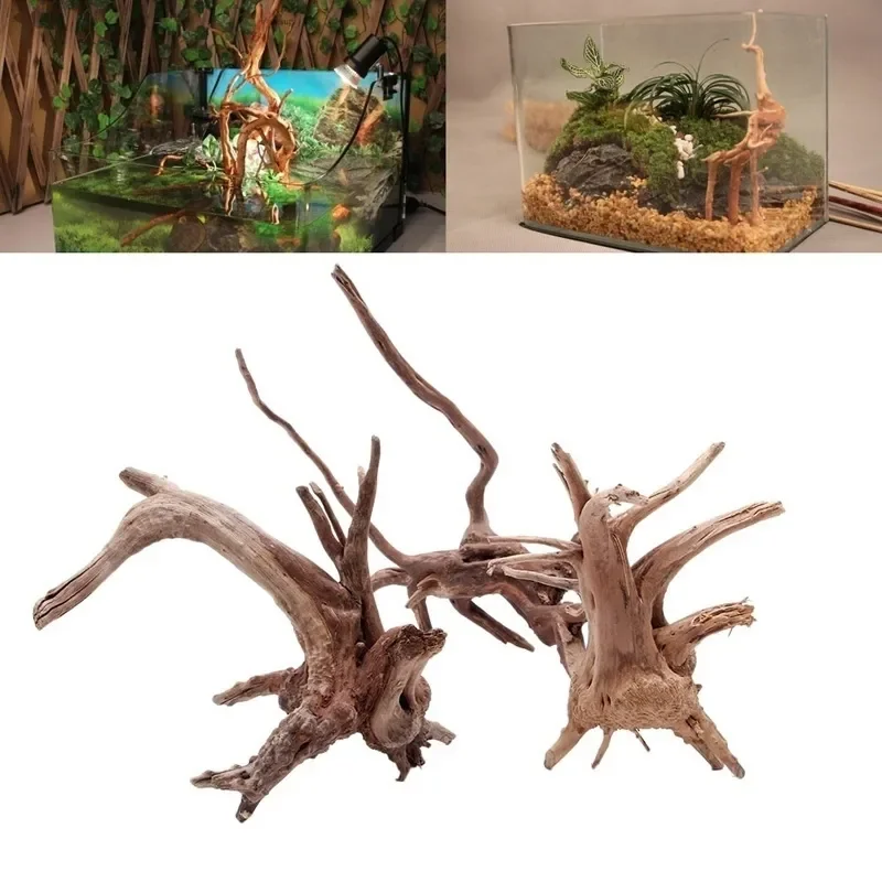 Aquarium Fish Games - 水族館、魚のタンク、爬虫類の根の植物、木の装飾、装飾アクセサリーのための自然な木のトランクの流木