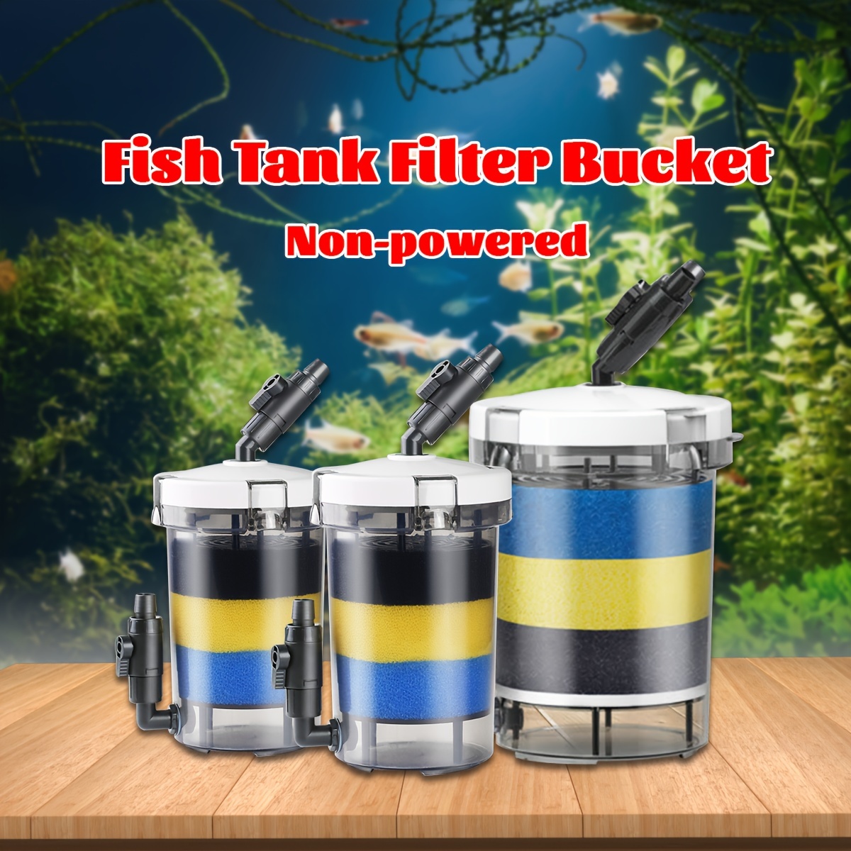 Aquarium Fish Waste Collector - SUNSUN EW-602 EW-603 EW-604 静音ポンプレス水槽フィルターバケット 淡水・海水水槽（最大55ガロン）に最適