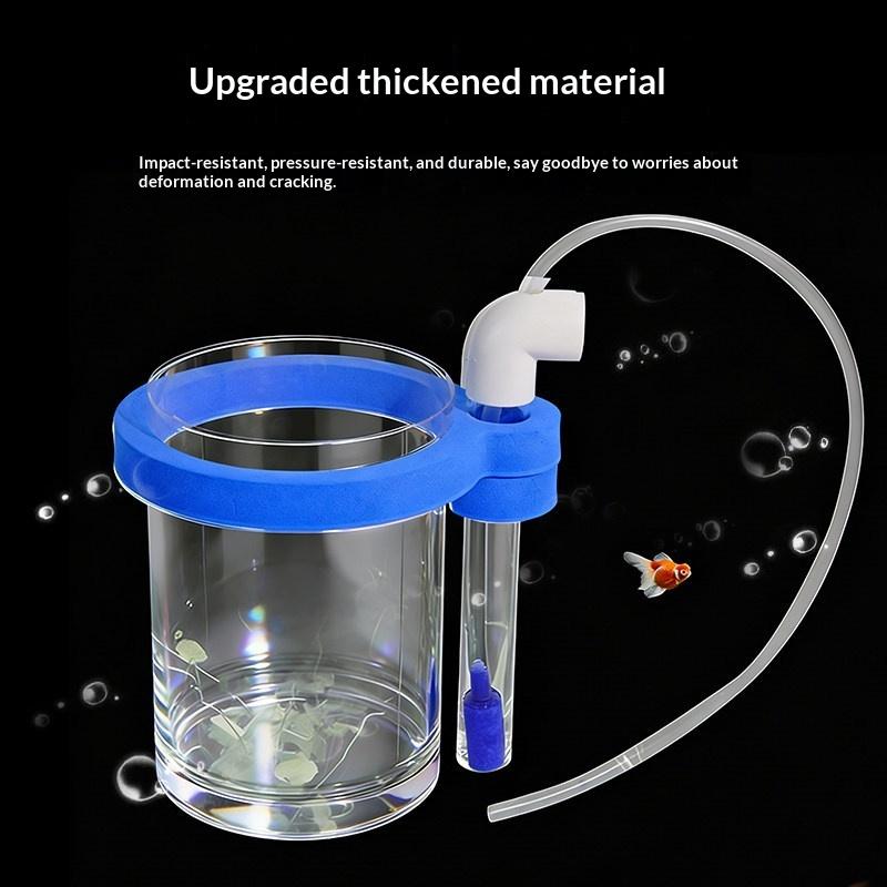 Aquarium Fish Waste Collector - 透明アクリル製魚繁殖ボックス、水ポンプ付きフローティング孵化場、稚魚給餌水循環式水槽