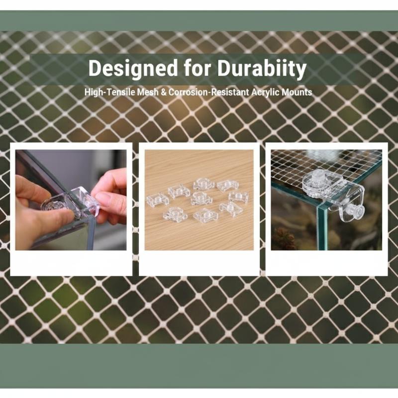 Aquarium Fish Jumping - 1 個の水槽ネットアンチジャンプガードペットバルコニーネット DIY アクセサリー水族館の水槽トップカバー水族館カバー