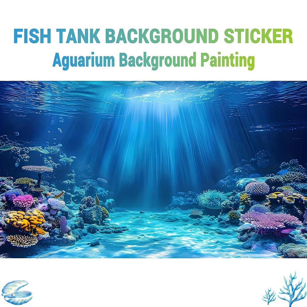 Aquarium Fish Games - 水槽背景壁紙フィッシュタンクステッカー、海水/淡水水槽、カメタンク、魚タンクに最適