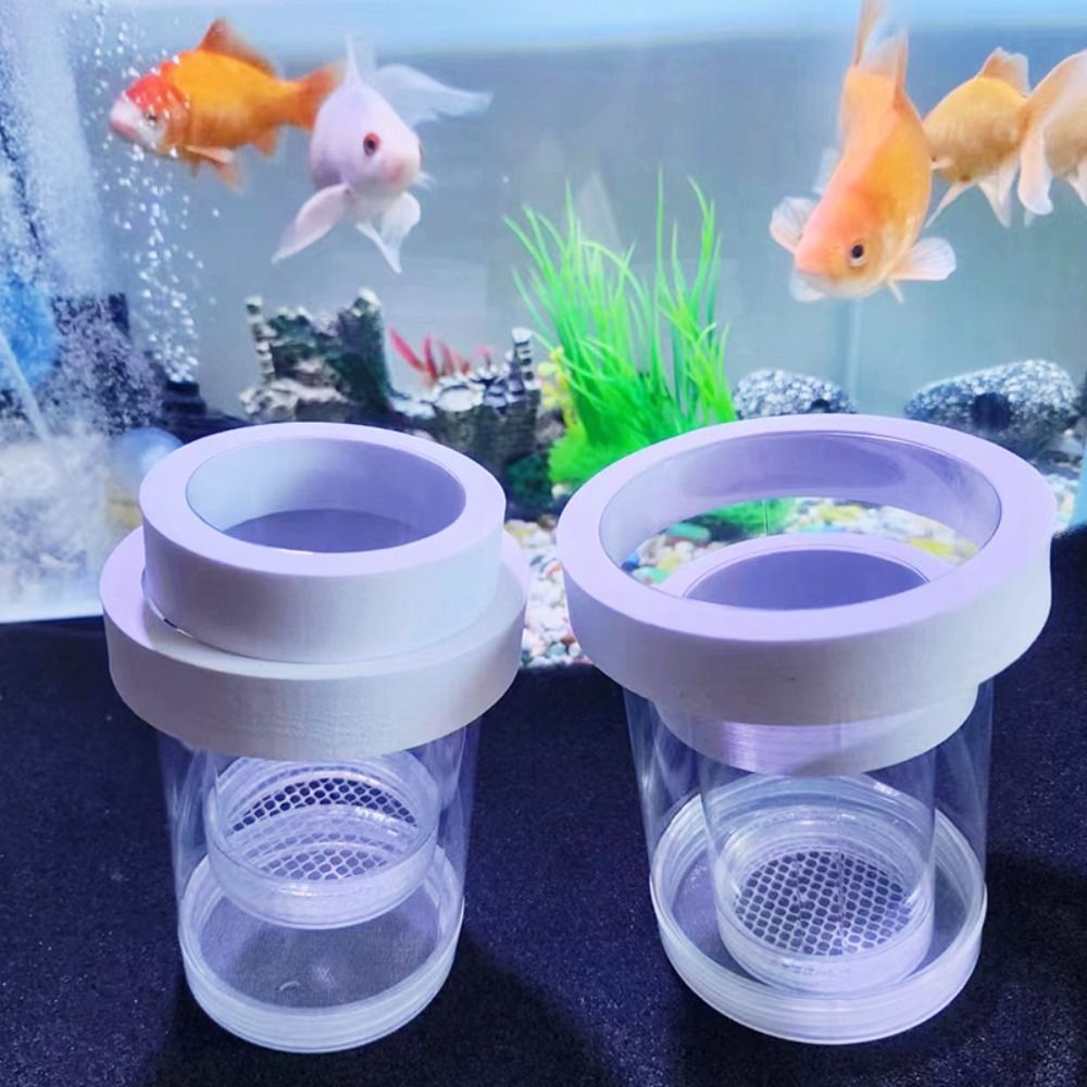 Aquarium Fish Waste Collector - プラスチックフローティング魚飼育隔離ボックス水族館ブリーダーフィーダー孵化インキュベーター水族館孵化場アクセサリー