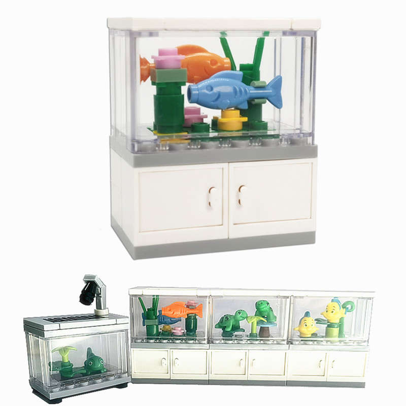 子供のためのおもちゃのビルディングブロック,ミニチュアのレン - Aquarium Fish Lego のレビューと価格