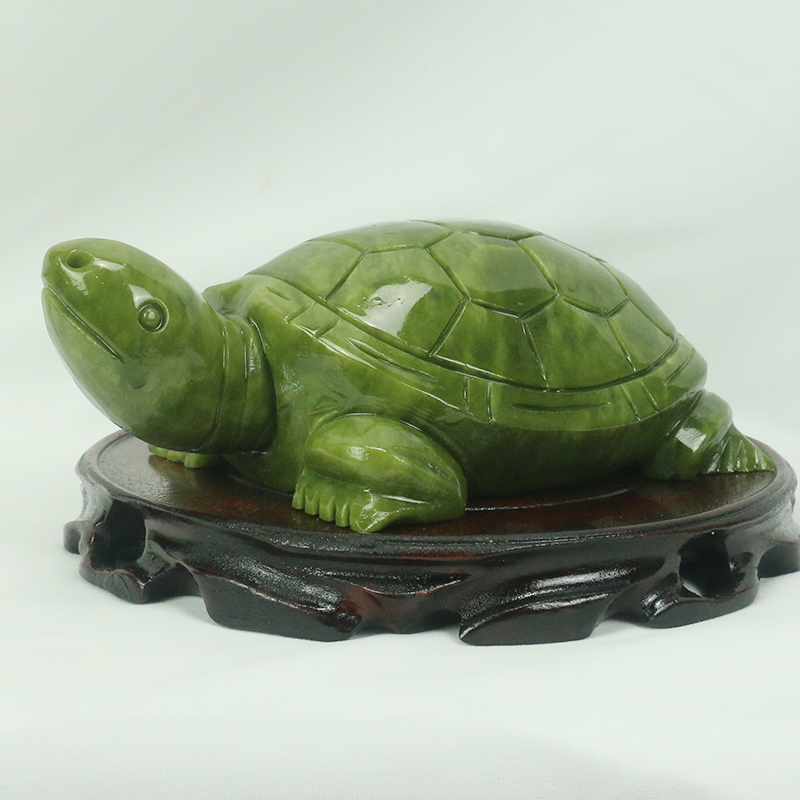 天然翡翠/亀の彫刻/家の装飾/風水装飾品/水槽玄関風水良いオ - Aquarium Fish Guppy のレビューと価格