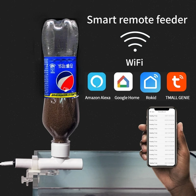 自動水槽フィーダー,携帯電話リモコン,インテリジェントタイマ - Aquarium Fish Feeder Automatic のレビューと価格