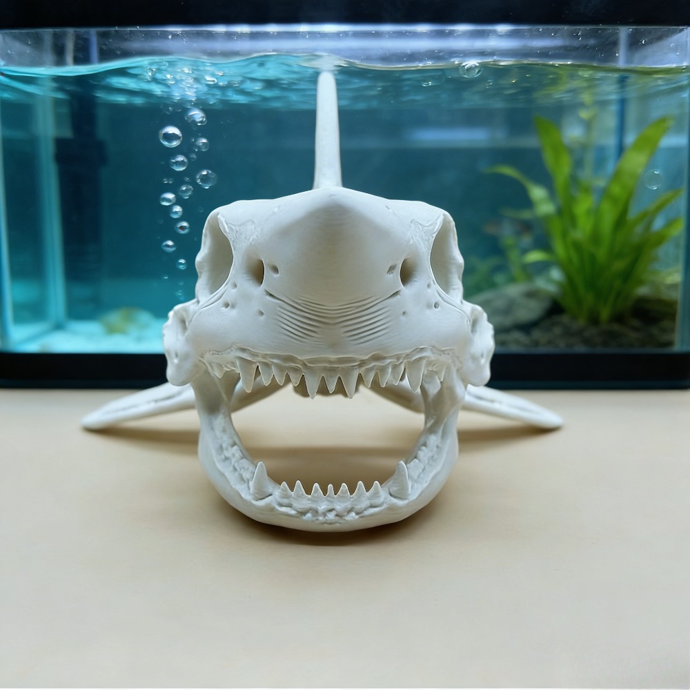 3Dプリント製サメの頭蓋骨スケルトンコスプレ小道具、水槽飾り - Aquarium Fish Games のレビューと価格