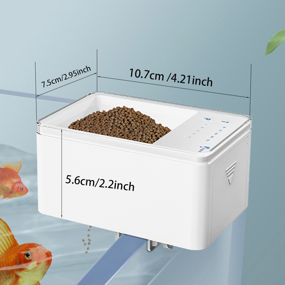 100 ミリリットル大容量魚フィーダー携帯電話アプリ制御 W - Aquarium Fish Feeder Automatic のレビューと価格
