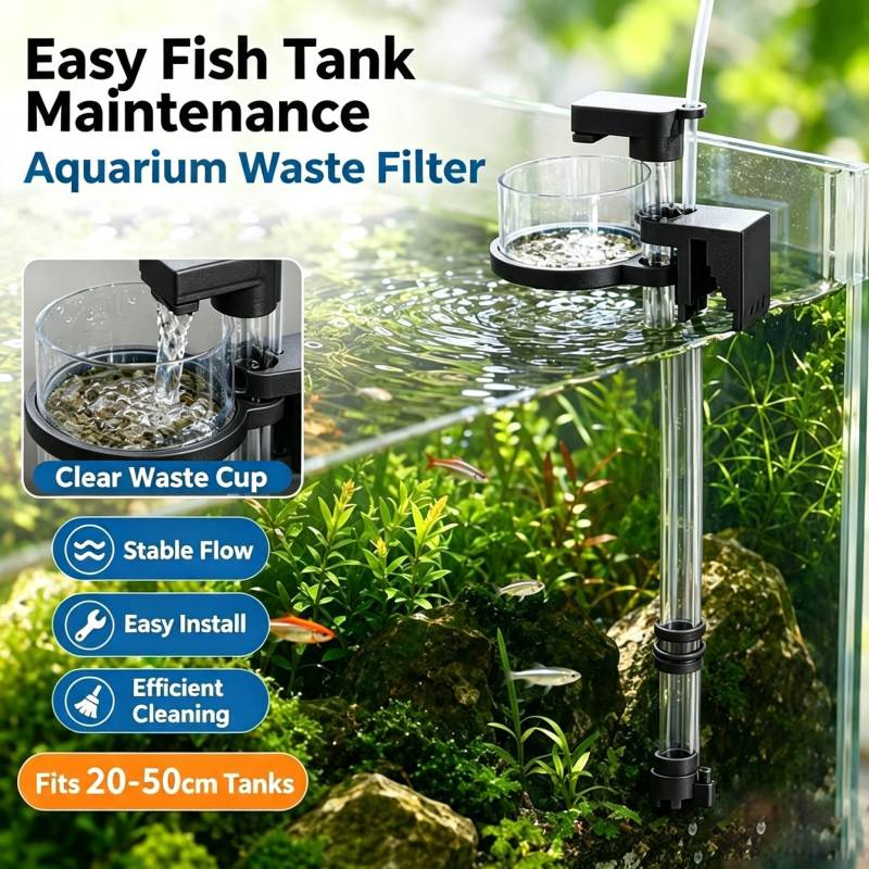 取り外し可能なエアリフト水槽魚糞コレクターうんちクリーナー水 - Aquarium Fish Waste Collector のレビューと価格