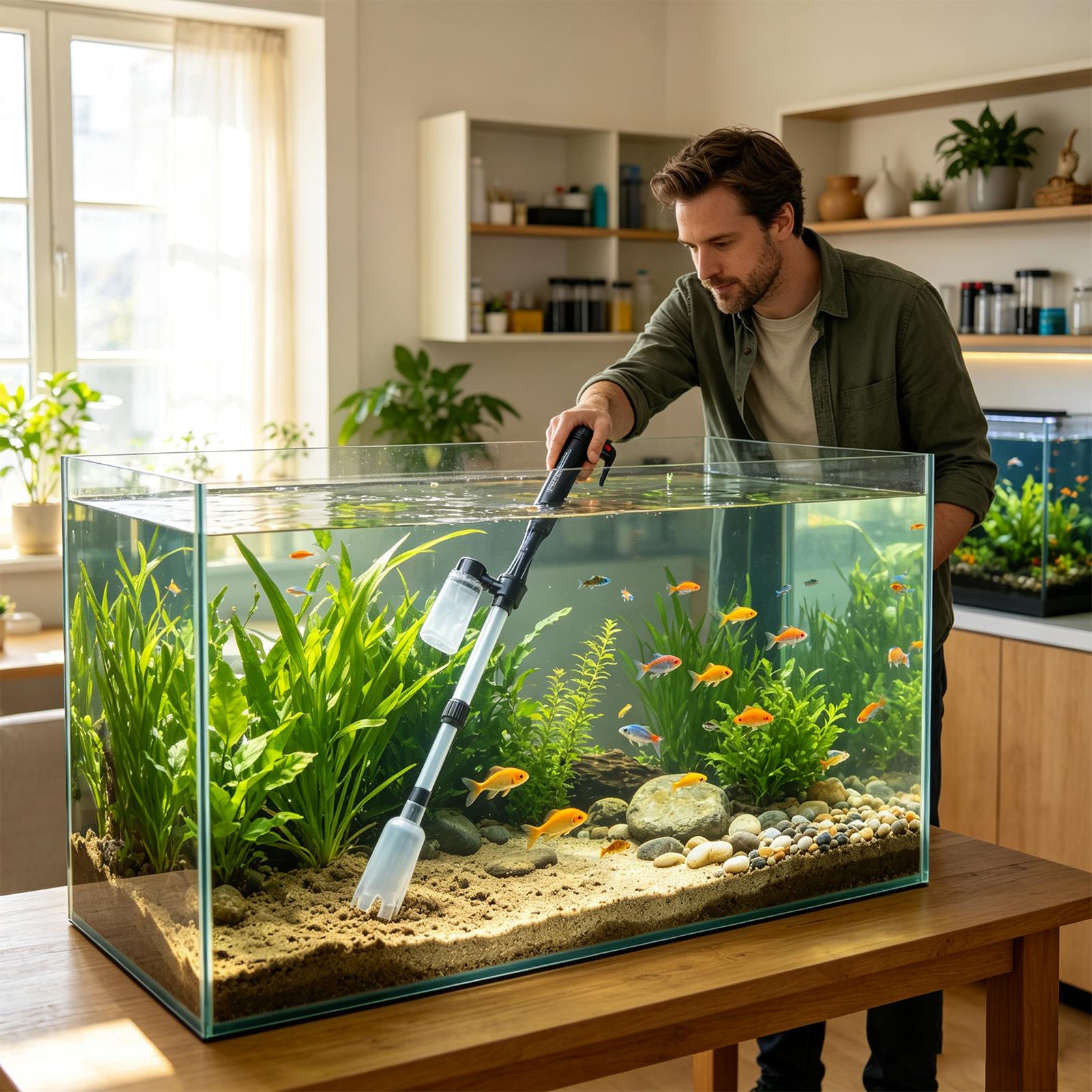 3 in 1水槽用バキューム砂利クリーナー、水換え機能付き水 - Aquarium Fish Waste Collector のレビューと価格