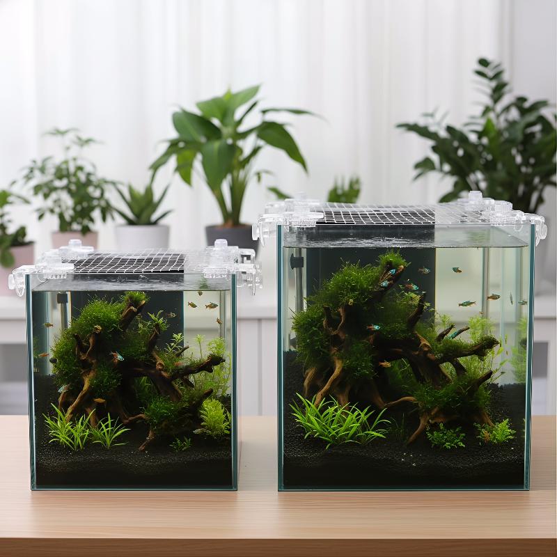 1 個の抗脱出魚タンクネット信頼性の高い水槽ガードはペットの - Aquarium Fish Jumping のレビューと価格