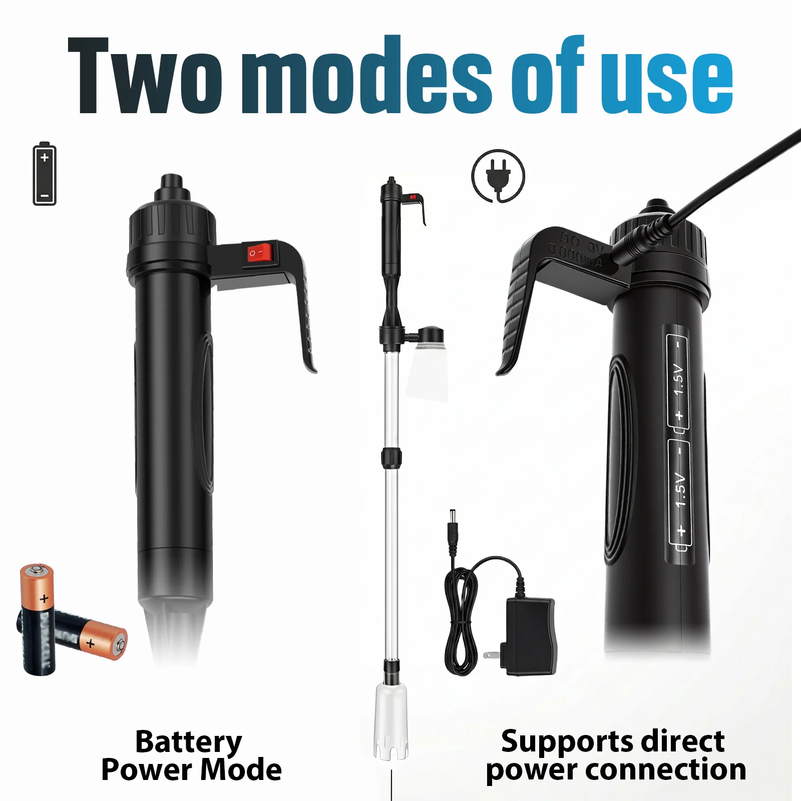 水槽掃除機 3in1 電動式砂吸い上げ機 水換え機能付き 魚 - Aquarium Fish Waste Collector のレビューと価格