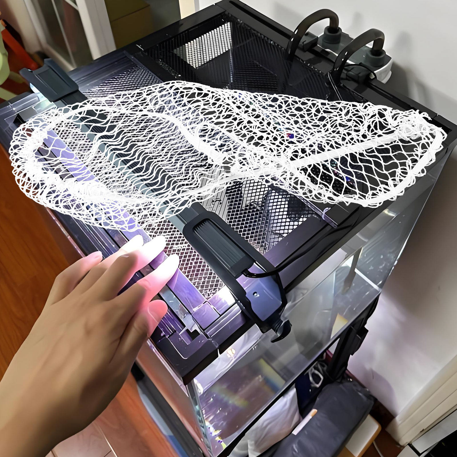 40x20cm アクアリウムメッシュネットカバー ナイロン製 - Aquarium Fish Jumping のレビューと価格