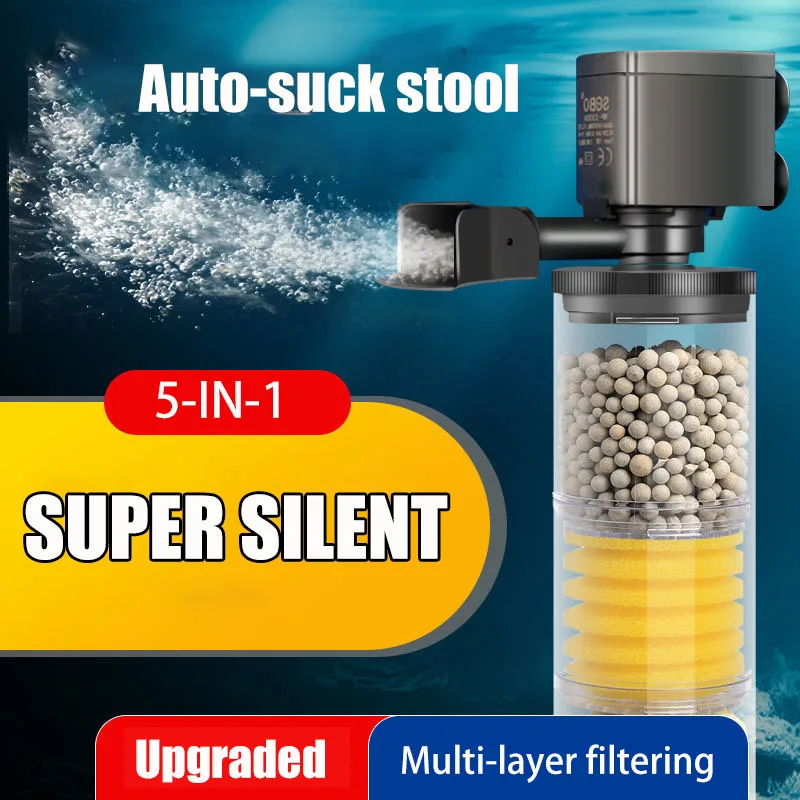 220V 50Hz サイレントフィルター水族館カメ水槽水中ウ - Aquarium Fish Waste Collector のレビューと価格