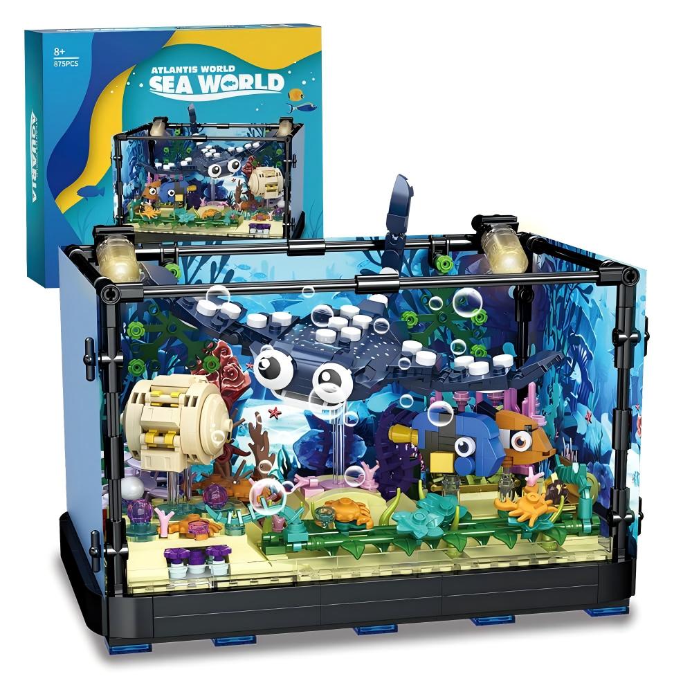 水槽組み立てセット - 海洋水族館おもちゃ、クリスマス、誕生 - Aquarium Fish Lego のレビューと価格