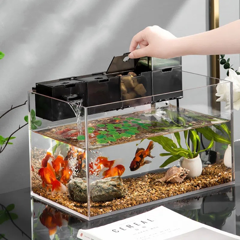 3in1外部式水槽フィルター プラスチック製静音フィッシュタ - Aquarium Fish Waste Collector のレビューと価格