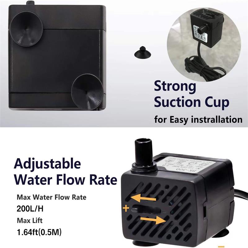 ミニ水槽ウォーターポンプ簡単設置取り外し可能クリーニング超静 - Aquarium Fish Rate のレビューと価格