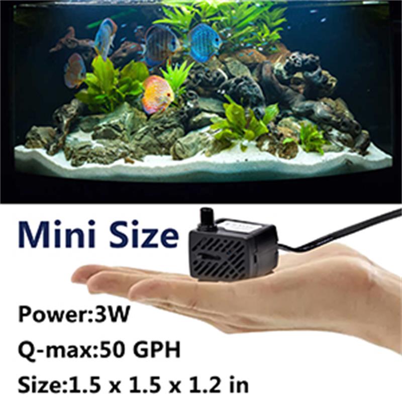 ミニ水槽ウォーターポンプ簡単設置取り外し可能クリーニング超静 - Aquarium Fish Rate のレビューと価格