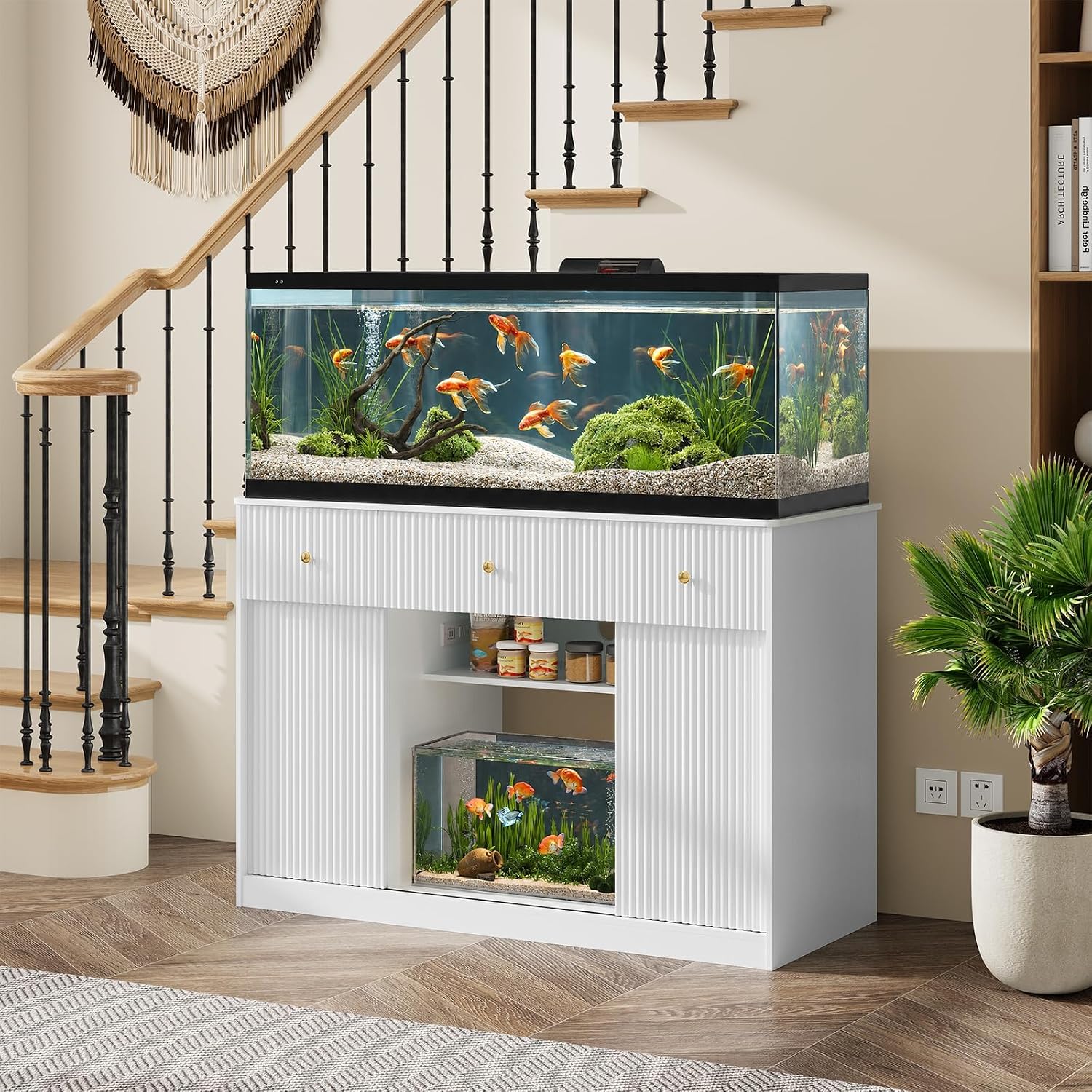 ガーヴィー水槽スタンド（55～75/90ガロン水槽用）、頑丈 - Aquarium Fish Lego のレビューと価格