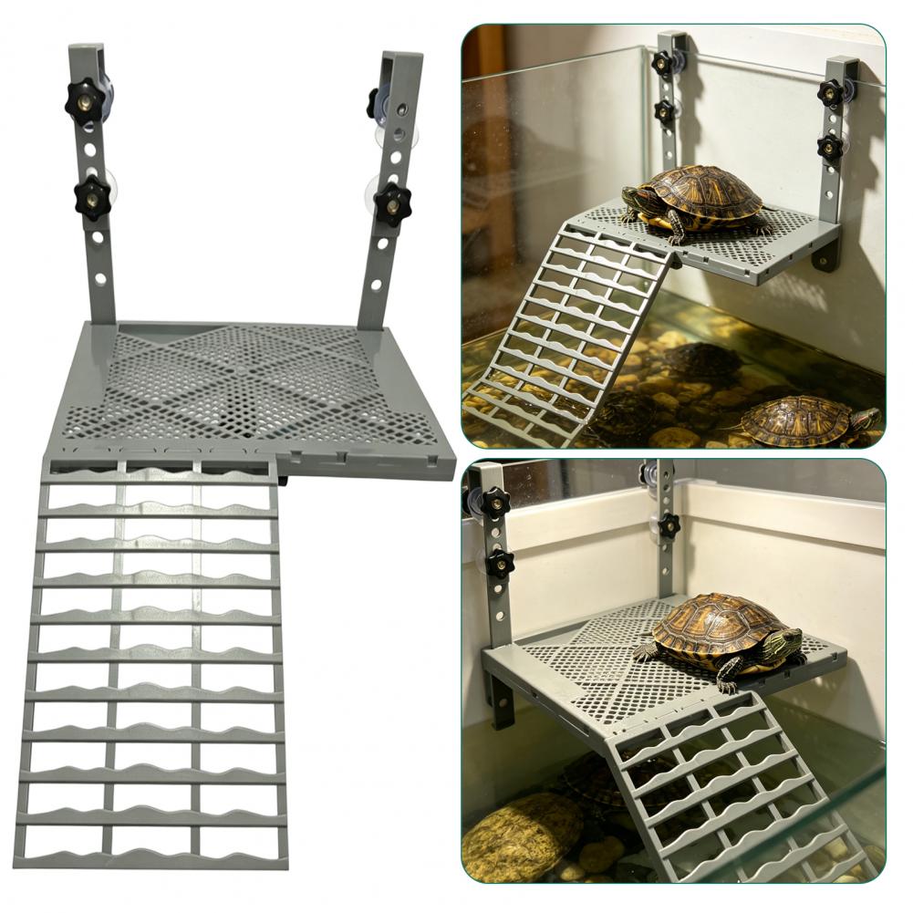 水槽用装飾品 固形吊り下げ式カメ用日光浴台 吸盤付き 滑り止 - Aquarium Fish Guppy のレビューと価格