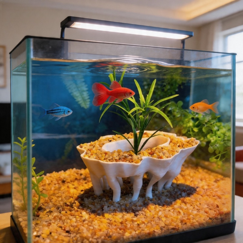 3Dプリントされた木の根の形をした水槽用植物、植木鉢も水槽の - Aquarium Fish Games のレビューと価格