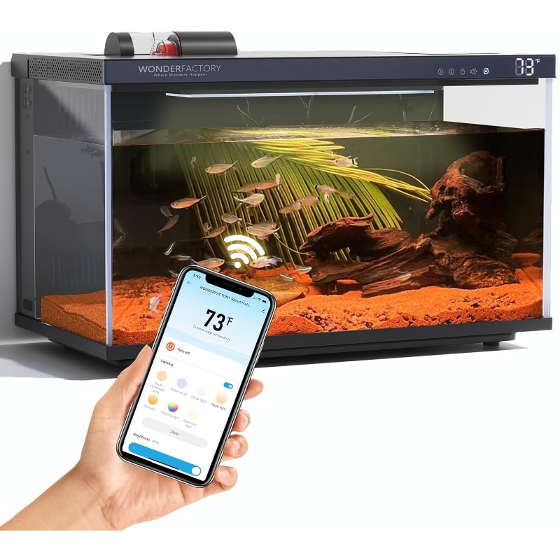 スマートアクアリウム、ガラス製水槽、自動清掃フィルター、デュ - Aquarium Fish Feeder Automatic のレビューと価格